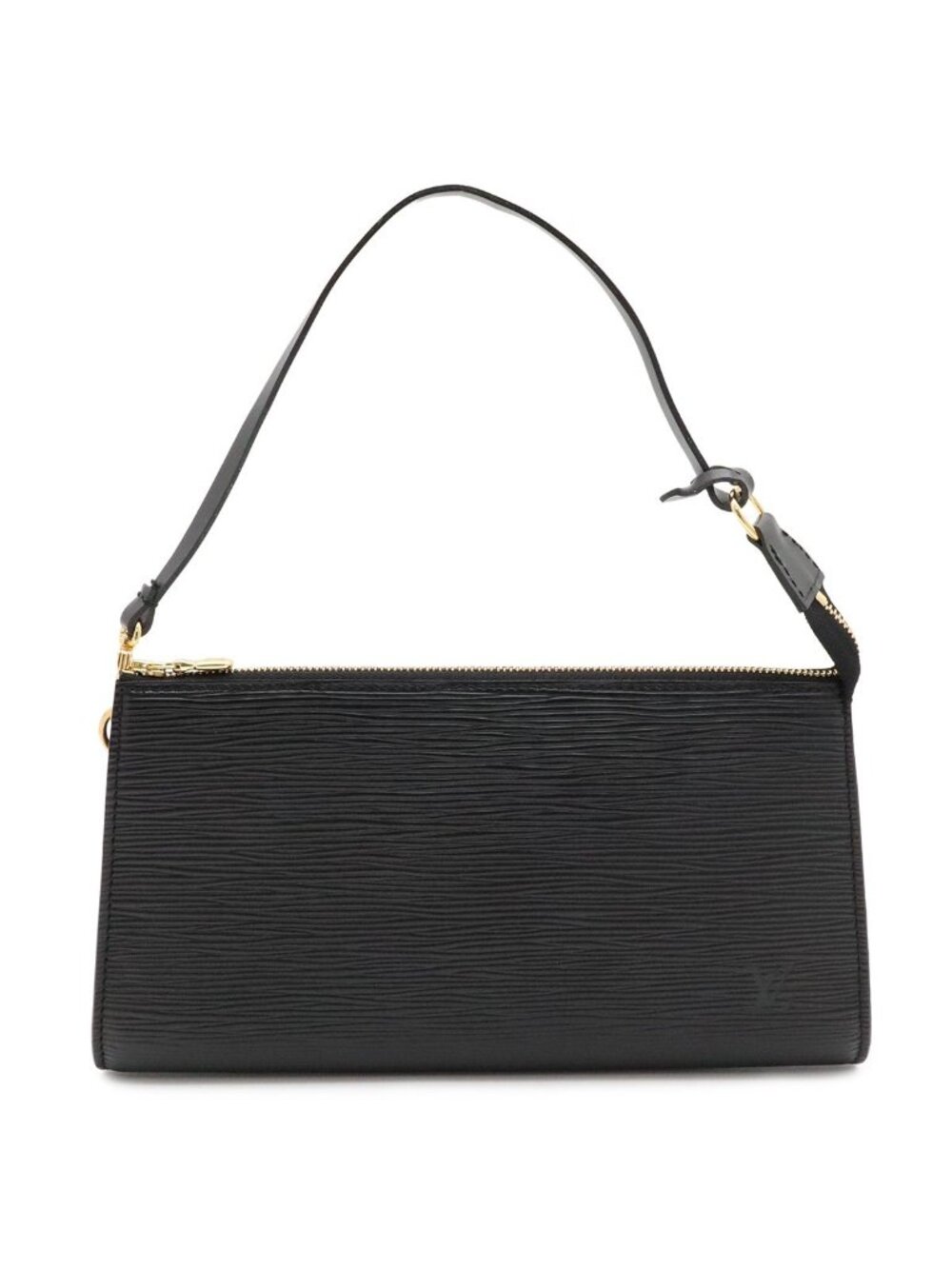 Louis Vuitton Epi Pochette Accessoires Pouch Handbag Noir Black Gold